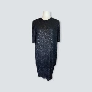 Vintage 90’s Silky Nites New York beaded dress